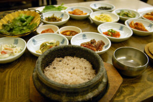 釜山南浦洞の石焼飯定食