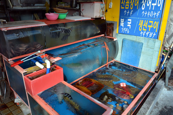 南浦洞のチャガルチ市場の焼き魚