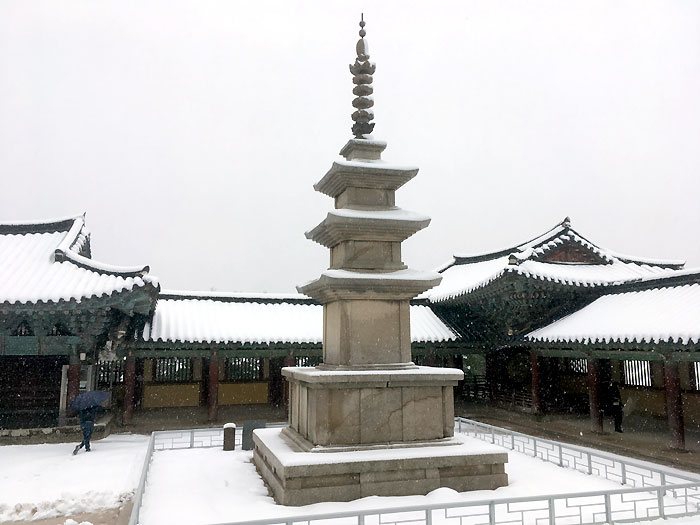 2018 世界遺産慶州仏国寺の雪