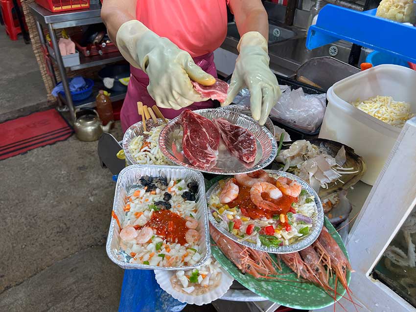 釜山松島の貝焼き